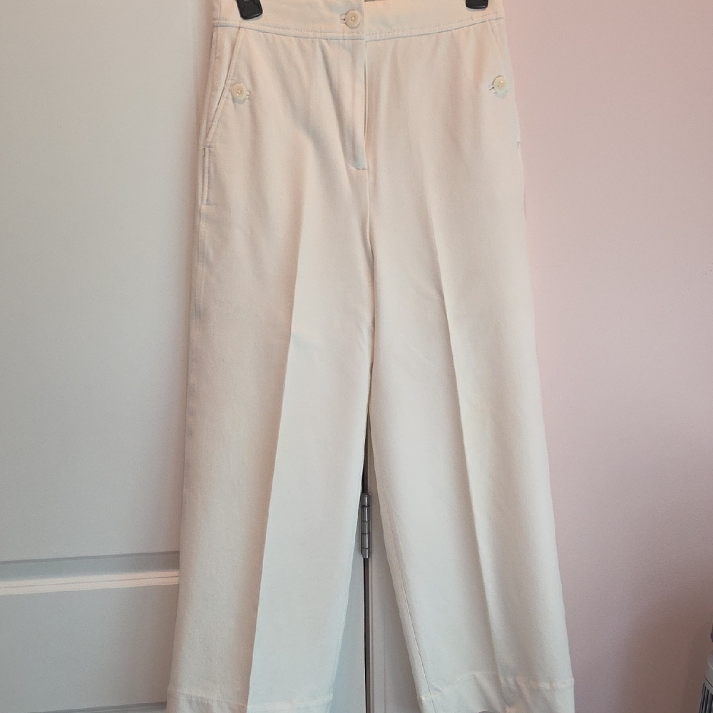 J. Crew Cream Wide-Leg Pants & Jumpsuits
